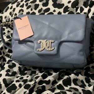 Juicy Couture Blue Quilted Shoulder Bag